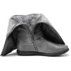 image:imageDREAM PAIRS Womens Wide Calf Knee High Faux FurLined Flat Fashion Winter Boots with Side ZipperWideCalfGrey