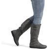 image:imageDREAM PAIRS Womens Wide Calf Knee High Faux FurLined Flat Fashion Winter Boots with Side ZipperWideCalfGrey
