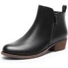 image:imageDREAM PAIRS Womens Ankle Boots Classic Low Chunky Heel Side Zipper Booties ShoesBlackpu