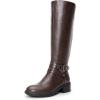 image:imageDREAM PAIRS Womens Knee High Boots Buckle Riding BootsBrown1
