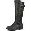 image:imageDREAM PAIRS Womens Knee High Boots Comfortable Riding Boots Side Zipper Fall Boots with BuckleBlack