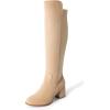 image:imageDREAM PAIRS Womens Knee High Stretchy Fashion BootsNudesuede