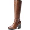 image:imageDREAM PAIRS Womens KneeHigh Boots Comfortable Chunky Block Heel Side ZipperTanpu