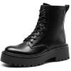 image:imageDREAM PAIRS Womens Lace up Combat Ankle Boots Fashion Lug Sole Platform Booties ShoesSize 8BLACKPUSDAB2442W