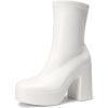 image:imageDREAM PAIRS Womens Platform Gogo Ankle Boots High Chunky Block Heel Square Toe Booties ShoesWhite