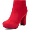 image:imageDREAM PAIRS Womens Stomp High Heel Ankle BootsRed