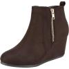 image:imageDREAM PAIRS Womens Suede Low Wedges Ankle BootsCoffeeSuede