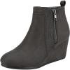 image:imageDREAM PAIRS Womens Suede Low Wedges Ankle BootsGreySuede