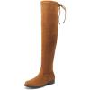 image:imageDREAM PAIRS Womens Thigh High Boots Low Block Heel Casual Fashion Over the Knee BootsTansuede