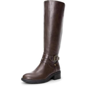 image:imageDREAM PAIRS Womens Knee High Boots Buckle Riding BootsBrown1