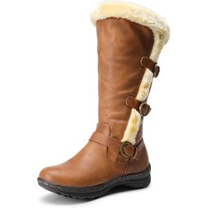 image:imageDREAM PAIRS Womens Knee High Boots Thick Faux Fur Lined Winter Snow Warm Boots with ZipperCamel