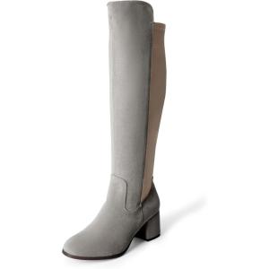 image:imageDREAM PAIRS Womens Knee High Stretchy Fashion BootsLightGrey