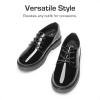 image:imageDREAM PAIRS Boys Girls Dress Shoes Kids Uniform Formal Classic Oxfords Laceup for Toddler Little Big KidBlackpat