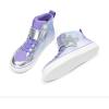 image:imageDREAM PAIRS Girls Sneakers High Top Hook and Loop Sparkly Shiny Comfortable Casual Walking Shoes for ToddlerLittleBig KidsPurpleBlue