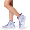 image:imageDREAM PAIRS Girls Sneakers High Top Hook and Loop Sparkly Shiny Comfortable Casual Walking Shoes for ToddlerLittleBig KidsPurpleBlue