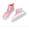 image:imageDREAM PAIRS Girls Sneakers High Top Hook and Loop Sparkly Shiny Comfortable Casual Walking Shoes for ToddlerLittleBig KidsRainbowPink