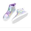 image:imageDREAM PAIRS Girls Sneakers High Top Hook and Loop Sparkly Shiny Comfortable Casual Walking Shoes for ToddlerLittleBig KidsRainbowPurple