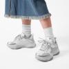 image:imageDREAM PAIRS Girls Sneakers Lace up Lightweight Sparkle StarGlow Breathable Jelly Sole Kids Walking Shoes Casual SportsSilverWhite