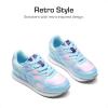 image:imageDREAM PAIRS Girls Sneakers Laceup Tennis Running Casual Footwear LilLegends Lightweight Classic Walking Shoes for LittleBig KidRainbowBlue