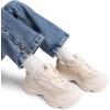 image:imageDREAM PAIRS Kids Girls Sneakers Jelly Sole Lace up Shoes Lightweight Walking Shoes for Girls BoysBeige