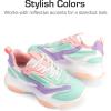 image:imageDREAM PAIRS Kids Girls Sneakers Jelly Sole Lace up Shoes Lightweight Walking Shoes for Girls BoysMulti