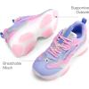 image:imageDREAM PAIRS Kids Girls Sneakers Jelly Sole Lace up Shoes Lightweight Walking Shoes for Girls BoysPurplePink