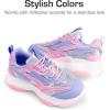 image:imageDREAM PAIRS Kids Girls Sneakers Jelly Sole Lace up Shoes Lightweight Walking Shoes for Girls BoysPurplePink