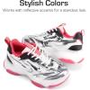 image:imageDREAM PAIRS Kids Girls Sneakers Jelly Sole Lace up Shoes Lightweight Walking Shoes for Girls BoysSilverHot Pink