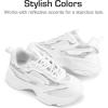 image:imageDREAM PAIRS Kids Girls Sneakers Jelly Sole Lace up Shoes Lightweight Walking Shoes for Girls BoysWhiteSilver