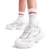 image:imageDREAM PAIRS Kids Girls Sneakers Jelly Sole Lace up Shoes Lightweight Walking Shoes for Girls BoysWhiteSilver