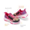 image:imageDREAM PAIRS Kids Girls Sneakers Zipper Casual Shoes Jelly Sole Sports Shoes Lightweight Walking ShoesBlackPink