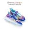 image:imageDREAM PAIRS Kids Girls Sneakers Zipper Casual Shoes Jelly Sole Sports Shoes Lightweight Walking ShoesBlue