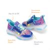 image:imageDREAM PAIRS Kids Girls Sneakers Zipper Casual Shoes Jelly Sole Sports Shoes Lightweight Walking ShoesBlue