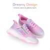 image:imageDREAM PAIRS Kids Girls Sneakers Zipper Casual Shoes Jelly Sole Sports Shoes Lightweight Walking ShoesPink