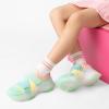 image:imageDREAM PAIRS Kids Sneakers Girls SlipOn Shoes ZStrap Colorful Jelly Sole Walking ShoesRainbowGreen