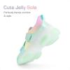 image:imageDREAM PAIRS Kids Sneakers Girls SlipOn Shoes ZStrap Colorful Jelly Sole Walking ShoesRainbowGreen