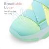 image:imageDREAM PAIRS Kids Sneakers Girls SlipOn Shoes ZStrap Colorful Jelly Sole Walking ShoesRainbowGreen