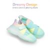image:imageDREAM PAIRS Kids Sneakers Girls SlipOn Shoes ZStrap Colorful Jelly Sole Walking ShoesRainbowGreen