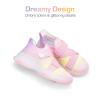 image:imageDREAM PAIRS Kids Sneakers Girls SlipOn Shoes ZStrap Colorful Jelly Sole Walking ShoesRainbowPink