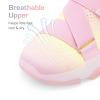 image:imageDREAM PAIRS Kids Sneakers Girls SlipOn Shoes ZStrap Colorful Jelly Sole Walking ShoesRainbowPink