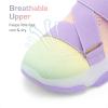 image:imageDREAM PAIRS Kids Sneakers Girls SlipOn Shoes ZStrap Colorful Jelly Sole Walking ShoesRainbowPurple