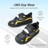 image:imageDREAM PAIRS Toddler Boys Sneakers Little Kids Shoes Fun Cartoon Cute Causal Walking Hook and Loop LightweightBlack
