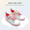 image:imageDREAM PAIRS Toddler Girls Shoes Rainbow Sneakers Casual School Walking Hook and Loop Footwear for ToddlerLittle KidsRainbowBlue