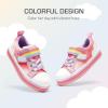 image:imageDREAM PAIRS Toddler Girls Shoes Rainbow Sneakers Casual School Walking Hook and Loop Footwear for ToddlerLittle KidsRainbowPink