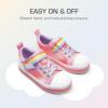 image:imageDREAM PAIRS Toddler Girls Shoes Rainbow Sneakers Casual School Walking Hook and Loop Footwear for ToddlerLittle KidsRainbowPink
