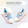 image:imageDREAM PAIRS Toddler Girls Shoes Rainbow Sneakers Casual School Walking Hook and Loop Footwear for ToddlerLittle KidsRainbowPurple