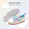 image:imageDREAM PAIRS Toddler Girls Shoes Rainbow Sneakers Casual School Walking Hook and Loop Footwear for ToddlerLittle KidsRainbowPurple