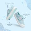 image:imageDREAM PAIRS Toddler Girls Sneakers Lightweight Comfortable Hook and Loop Casual Walking Cartoon Cute Little Kids ShoesBlue