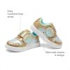 image:imageDREAM PAIRS Toddler Girls Sneakers Sparkly Shiny Lightweight Comfortable Hook and Loop Casual Walking Little Kids ShoesGoldGreen