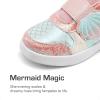 image:imageDREAM PAIRS Toddler Girls Sneakers Sparkly Shiny Lightweight Comfortable Hook and Loop Casual Walking Little Kids ShoesPinkRainbow